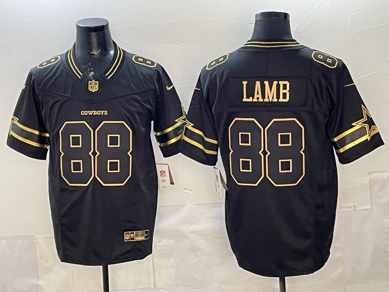 Men 2026 Dallas Cowboys #88 Lamb Black gold 6th generation Nike Limited NFL Jersey style 01